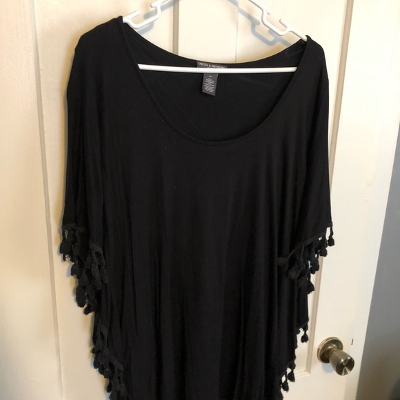 Chelsea & Theodore Tops - Black Poncho Shirt Chelsea & Theodore Tops - Black Poncho Shirt